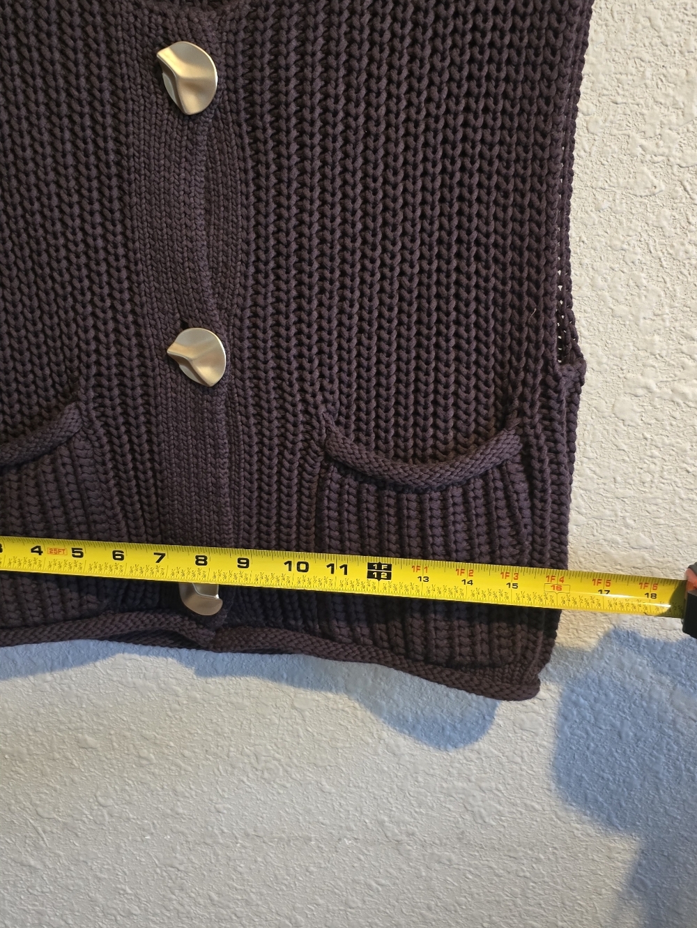 House of Harlow 1960 Knit Vest Brown XS - Picture 7 of 10